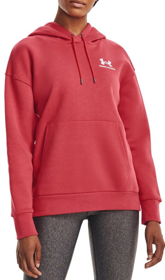 Bluza z kapturem Under Armour Essential Fleece Hoodie-RED
