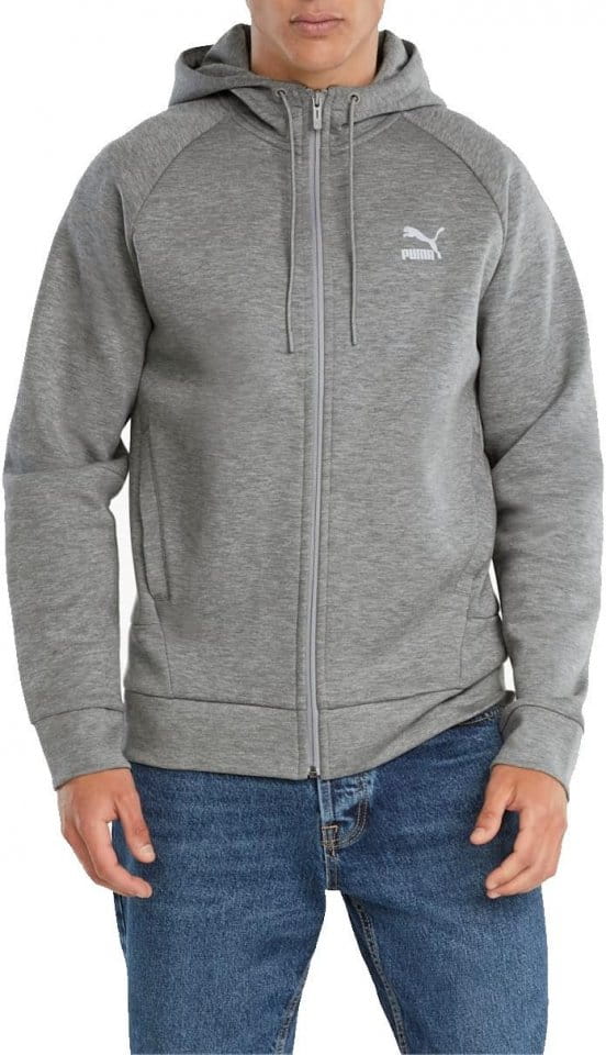 Bluza z kapturem Puma Classics Tech FZ Hoodie DK Medium Gray H